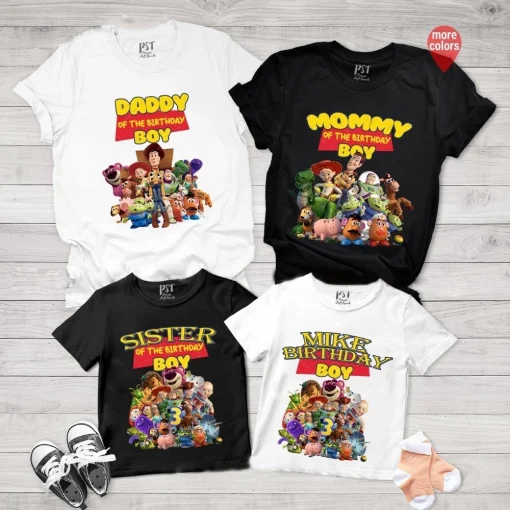 Personalized Toy Story Birthday Shirt Custom Name And Age For Boys