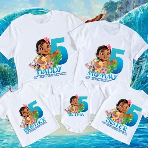 Personalized Baby Moana Birthday Shirt Family Matching For Baby Girls