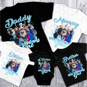 Personalized Frozen Birthday Shirt Matching Family Frozen Party Outfit