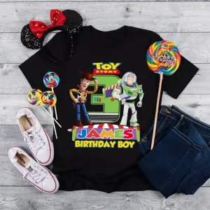 Personalized Buzz Lightyear Toy Story Birthday Party Shirt To Infinity And Beyond Tee