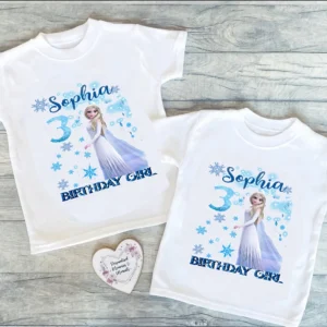 Personalized Frozen Custom Shirt Elsa Birthday Party Shirts for the Whole Family