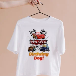 Personalized Disney Cars Birthday Boy Shirt Mcqueen Shirt