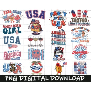 July 4th Independence Day PNG Bundle