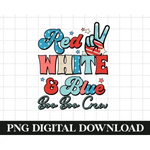 Red, White And Boo Boo Crew Png