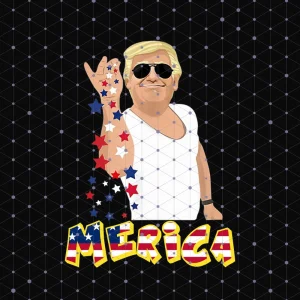 Trump's 'Merica Celebration: Funny 4th of July Salt Bae Style PNG