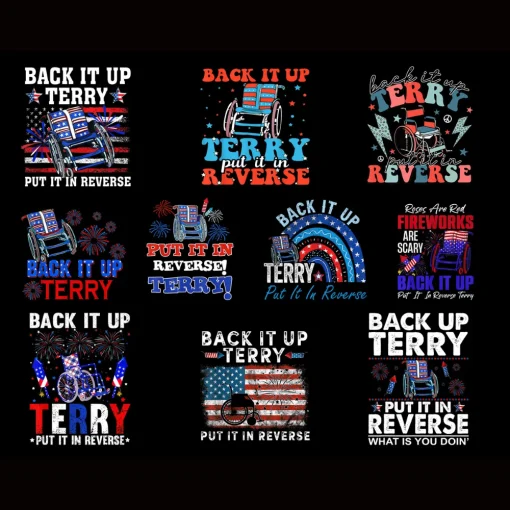 Back Up Terry 4th of July PNG Bundle