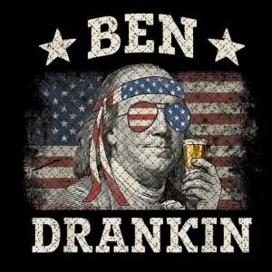 4th of July Presidential Patriotism: Ben Drankin American Flag PNG