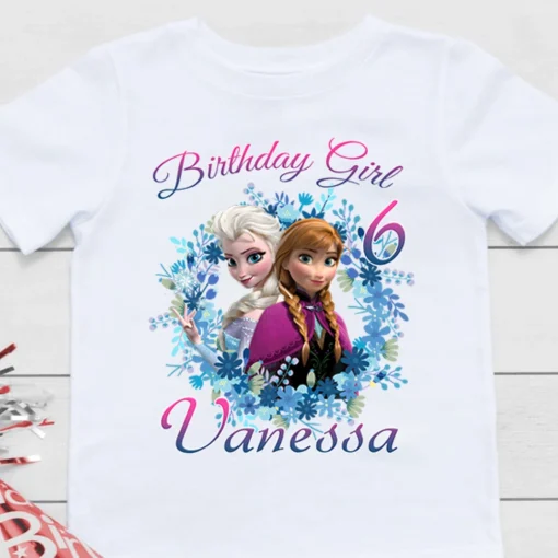 Personalized Frozen Birthday Shirt Disney Princess Edition for the Whole Family