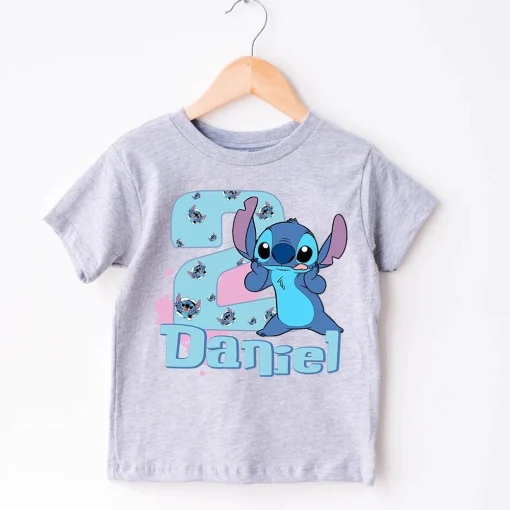 Personalized Stitch Birthday Shirt Disney Party Edition for Stitch Lovers and the 2nd Birthday Girl