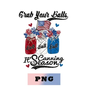 Canning 4th of July Flag America T-shirt Balls Flower Jar