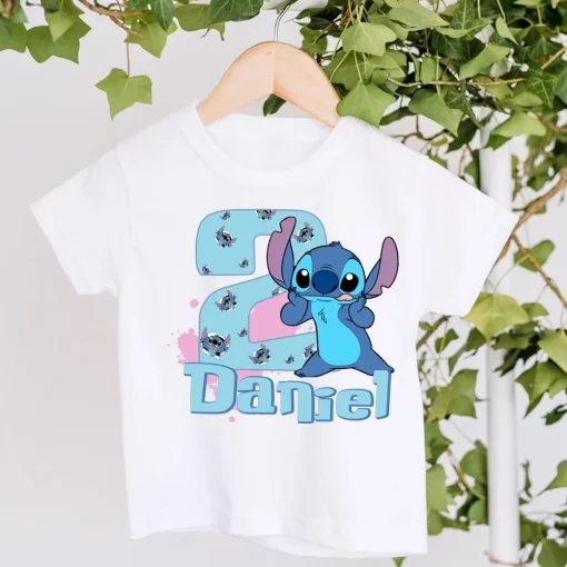 Personalized Stitch Birthday Shirt Disney Party Edition for Stitch Lovers and the 2nd Birthday Girl