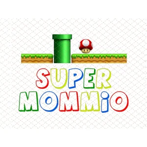 Super Mario Mommio: Digital File Celebrating Birthday and Mother's Day