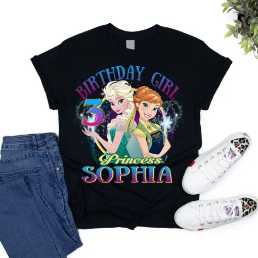 Personalized Frozen Birthday Shirt Elsa Family Edition