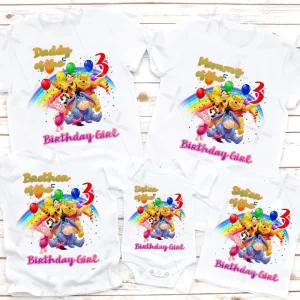 Personalized Winnie the Pooh 3rd Birthday Girls Shirt Matching Family