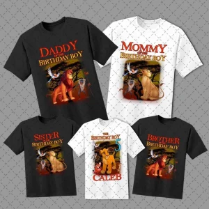 Personalized Lion King Birthday Shirt Theme Party Edition for the Whole Family