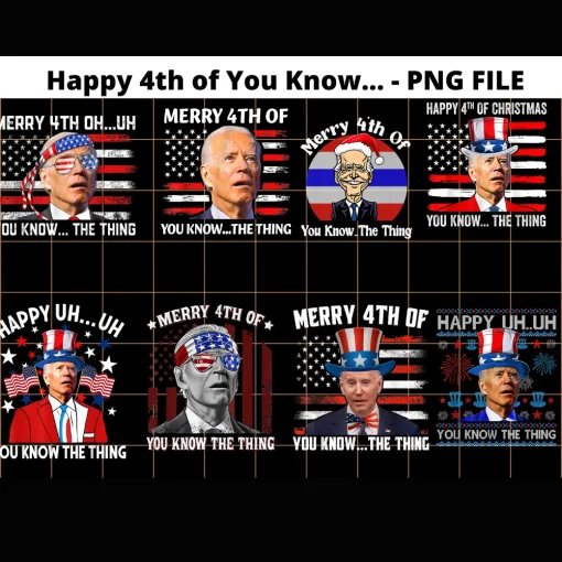 "4th Of July Biden" Celebration Poster in PNG Format