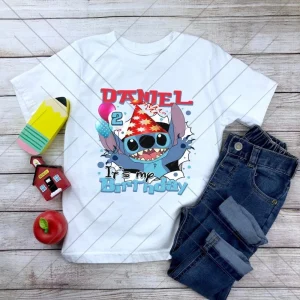 Personalized Stitch Birthday Boy Shirt Custom Name And Age