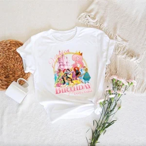 Personalized Disney Princess Birthday Shirt: Perfect for Birthday Trips and Princess-loving Families