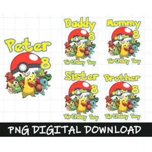 Pokemon Celebrations: Peter's 8th Birthday Boy Digital File Collection