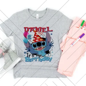 Personalized Stitch Birthday Boy Shirt Custom Name And Age