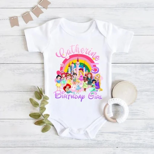 Personalized Disney Princess Birthday Shirt For Girl