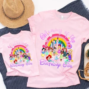 Personalized Disney Princess Birthday Shirt For Girl