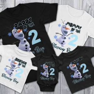 Personalized Olaf Frozen Birthday Shirt Custom Name and Age Edition for Frozen Family Celebration