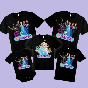 Personalized Birthday Party Tee - Custom Frozen Edition for Boys and Girls