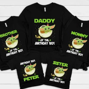 Star Wars Baby Yoda Birthday Shirt Mandalorian For Family