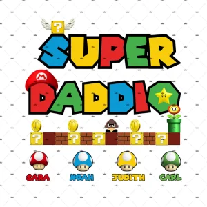 Super Mario Supper Daddio PNG Digital File