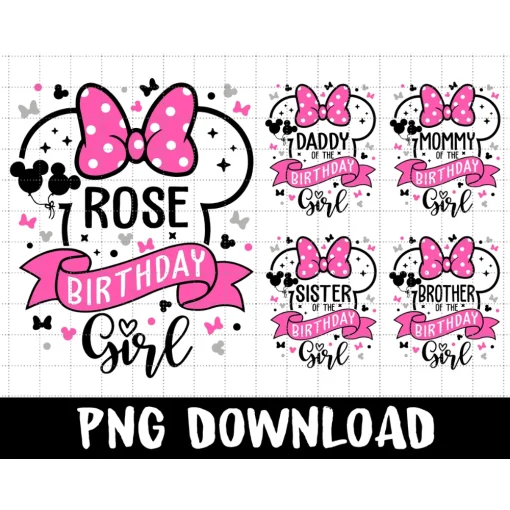 Mickey Happy Birthday Rose Party Decorations Digital File