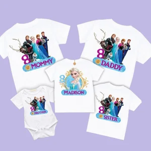 Personalized Birthday Party Tee - Custom Frozen Edition for Boys and Girls