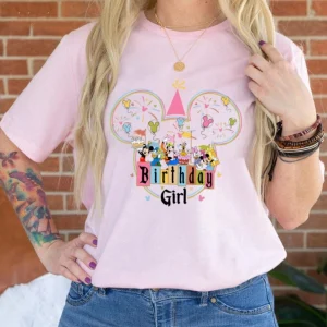 Personalized Disney Birthday Shirt Mickey And Friends For Girl