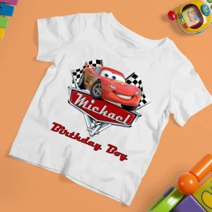 Personalized Cars Birthday Family T-shirts Lightning McQueen