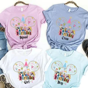 Personalized Disney Birthday Shirt Mickey And Friends For Girl