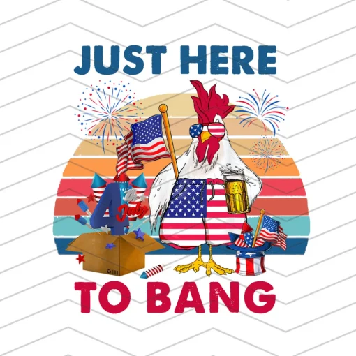 4th of July Blast Bonanza: Patriotic Fireworks, Chicken, and American Flag PNG Collection