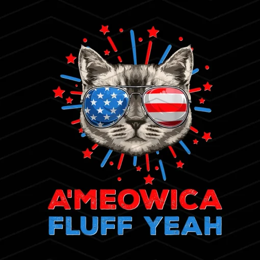 Meow-erican Pride: Funny Cat Fourth of July Extravaganza PNG