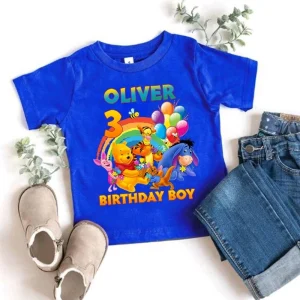 Personalized Winnie The Pooh 3rd Birthday Boy Shirt