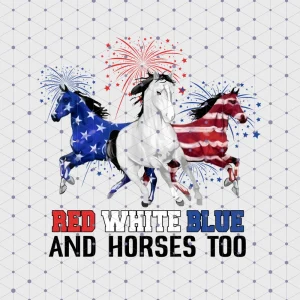 Equine Celebration: Red, White, Blue, and Horses Too Sublimation