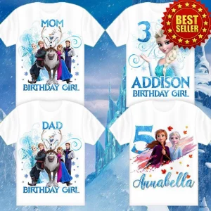 Personalized Frozen Birthday Shirt Elsa Edition, Perfect for Frozen Party and Princess Birthday