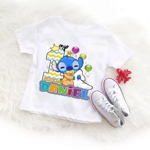 Personalized Baby Cute Stitch First Birthday Shirt