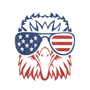 Patriotic Eagle 4th of July USA Sunglasses American Flag Png Digital Instand Download Files