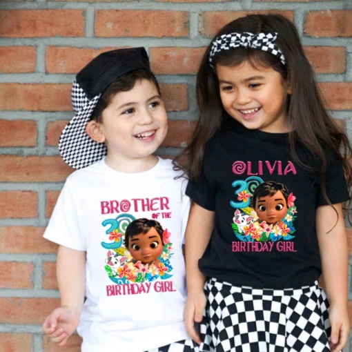 Moana Maui Family Birthday Shirt For 3rd birthday Girls