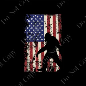 American Flag Bigfoot PNG