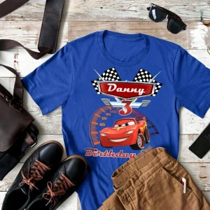 Personalized Cars Birthday Shirt Celebrate a special birthday with this Cars-themed shirt