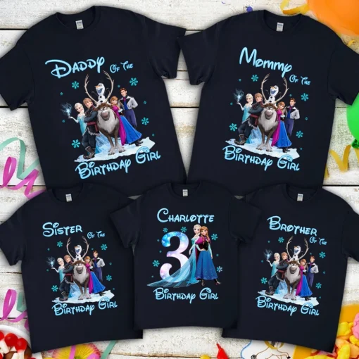 Personalized Frozen Family shirt For 3rd Birthday Girls