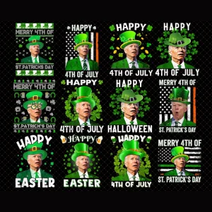 Happy 4th Of July Joe Biden St Patricks Day Leprechaun Hat PNG