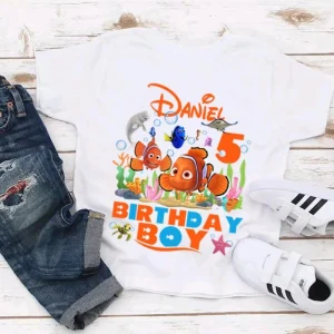 Personalized Finding Nemo and Dory Family Shirts Funny Matching Birthday Shirts