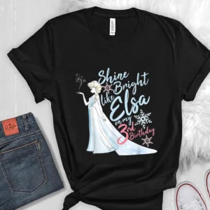 Elsa Frozen Birthday shirt Shine Bright On My Birthday T-Shirt