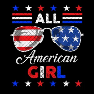 All American Girl PNG File, Sublimation Design, Digital Download, Sublimation Designs